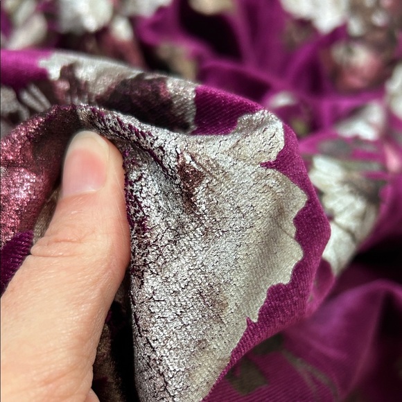 NWT Ignite Evenings Floral Velvet Mini Dress Dress Plum Wedding Guest Size 14 - Picture 14 of 14